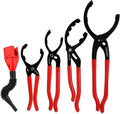 5Pcs Adjustable Oil Filter Pliers Set, Universal Oil Filter Removal Tool by CAROTUPY
