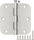 30 Pack Satin Nickle Door Hinges Brushed 3.5 Inch Interior Rounded 5/8" Radius by TDCHINGES