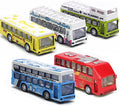 KIDAMI Die Cast Metal Toy Cars Buses Set, 1:64 Scale Double Decker City Bus by KIDAMI