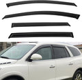 4pcs Front+Rear Smoke Tint Sun/Rain Guard Outside Mount Tape-On Vent Window by LQQDP