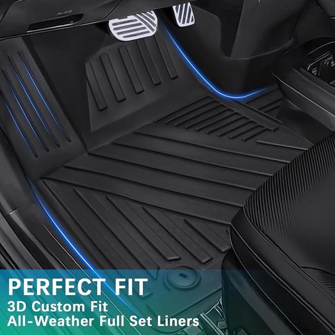 Car Floor Mats Compatible with Kia Ev6 2022 2023 2024 2025 All-Weather Guard - Image 2