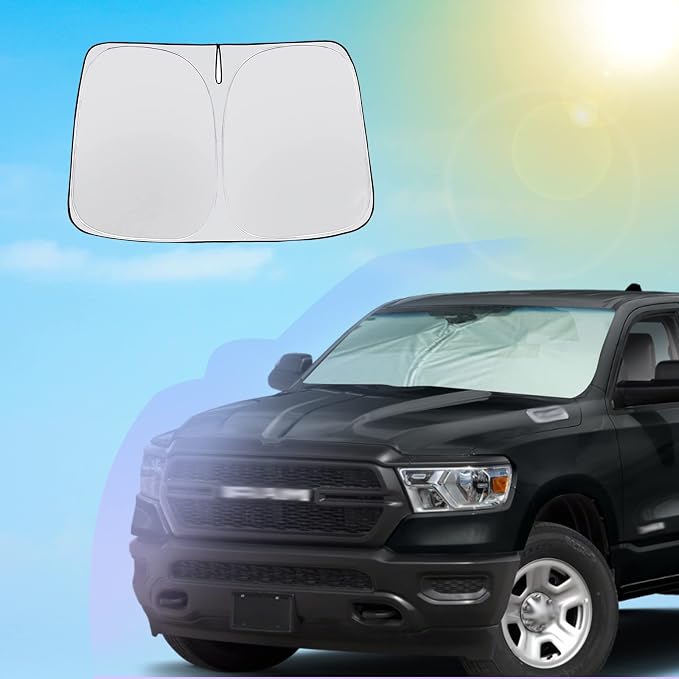 SXCY Sunshade for 2019-2024 Ram 1500 Windshield Sunshade by SXCY