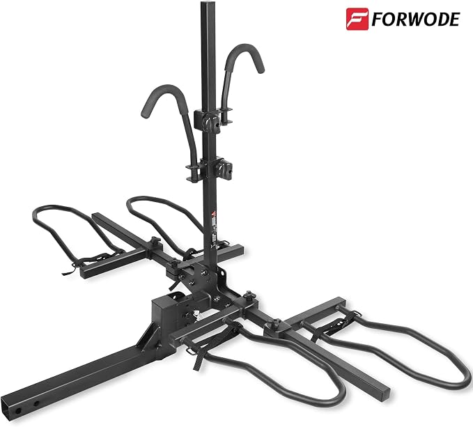 FORWODE Hitch Mount Bike Rack Fits 2 X 80 lbs Bicycle, Platform Bike Rack - Image 3