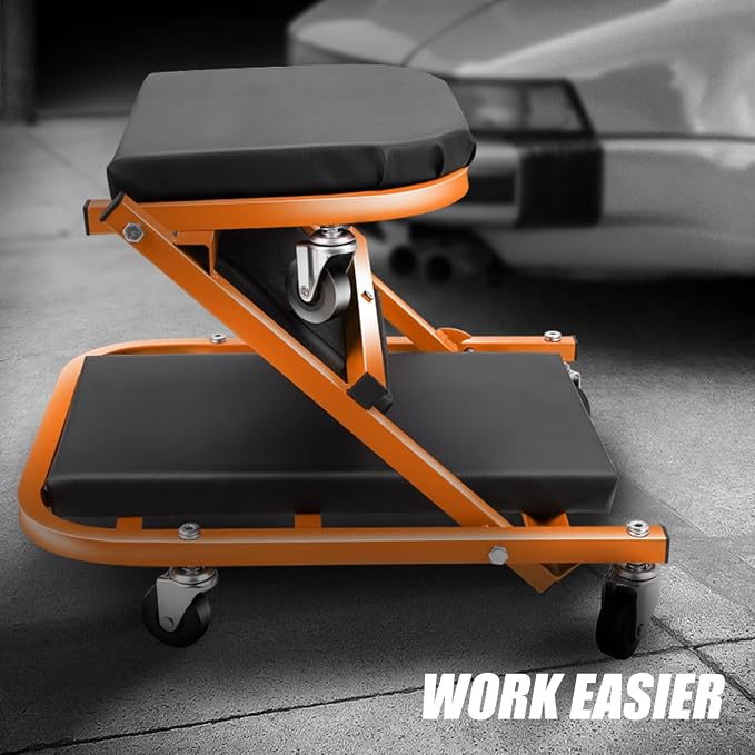 DNA MOTORING 40 Inches Folding 2 in 1 Rolling Z Creeper, Adjustable Roller - Image 4
