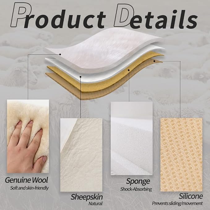 LLB Genuine Sheepskin Car Seat Cushion Seat Covers - Image 2