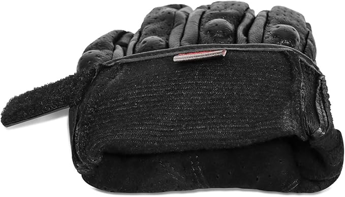 Superbike Full Finger Goat Skin Leather Touch Screen Motorcycle Gloves - Image 6