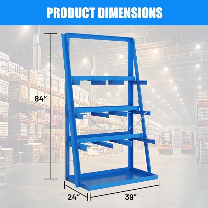 Yeeoy Steel Vertical Bar Rack, Lumber Storage Rack - Image 3