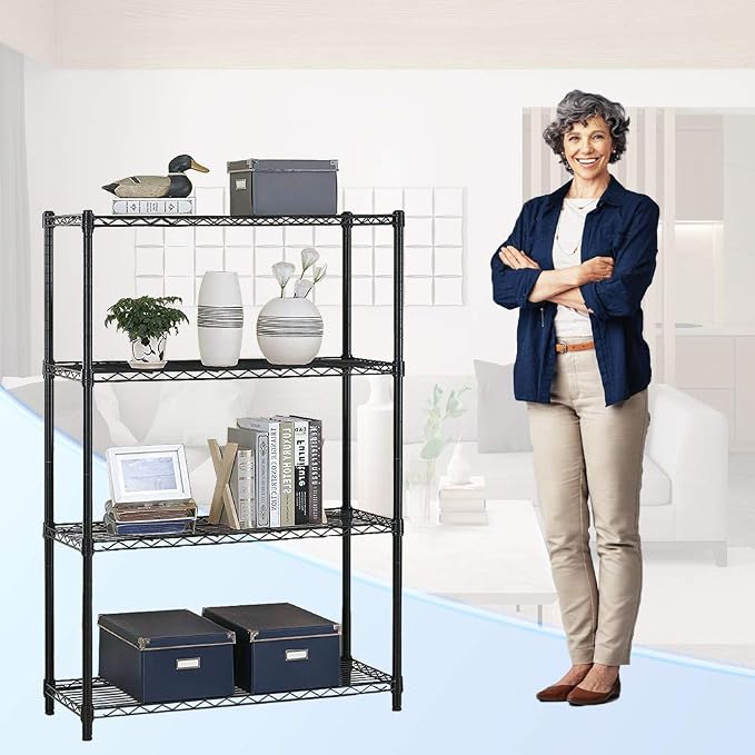 4 Tier Shelving Unit NSF Wire Shelf Metal Large Storage Shelves Heavy Duty - Image 4