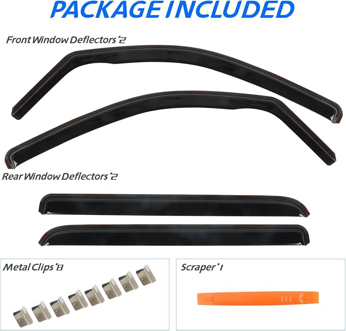 4 PCS in-Channel Rain Guards Fit - Image 8