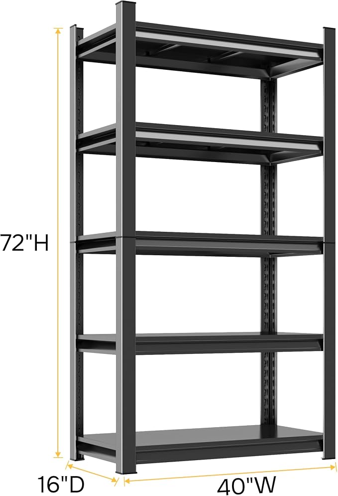 72"H Garage Shelving 3000LBS Capacity Heavy Duty Garage Storage Shelves - Image 3