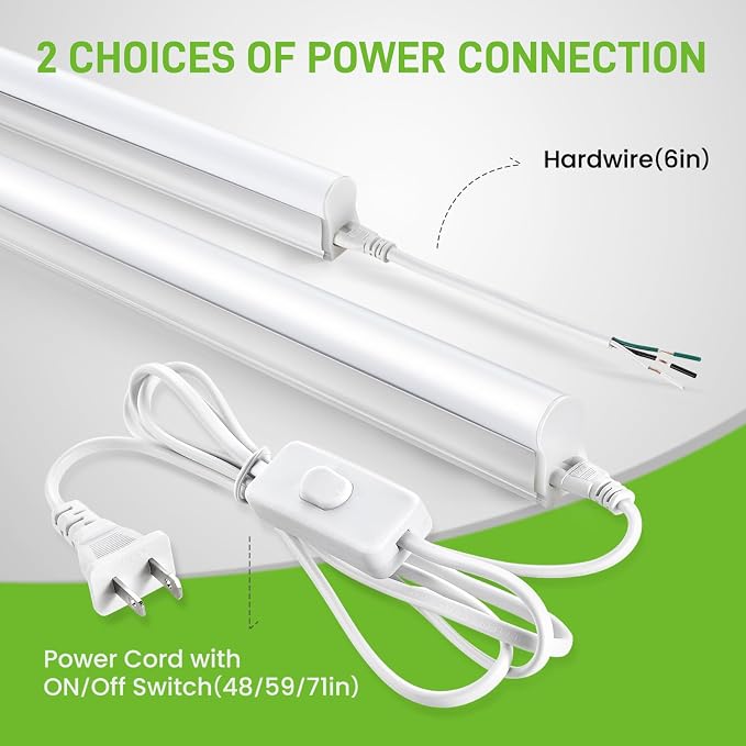 Pak 4FT LED Shop Lights, 2300LM 6500K Cool White, 20W Energy Efficient Linkable - Image 5