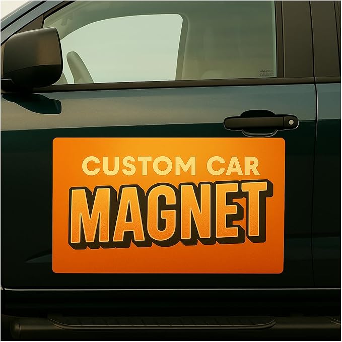 Custom Car Magnets with Rounded Corners Personalize Your Message Full Color by Unknown
