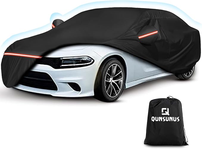 for Dodge Charger Car Cover Waterproof All Weather, 6 Layers Car Cover by QQUNSUNUS