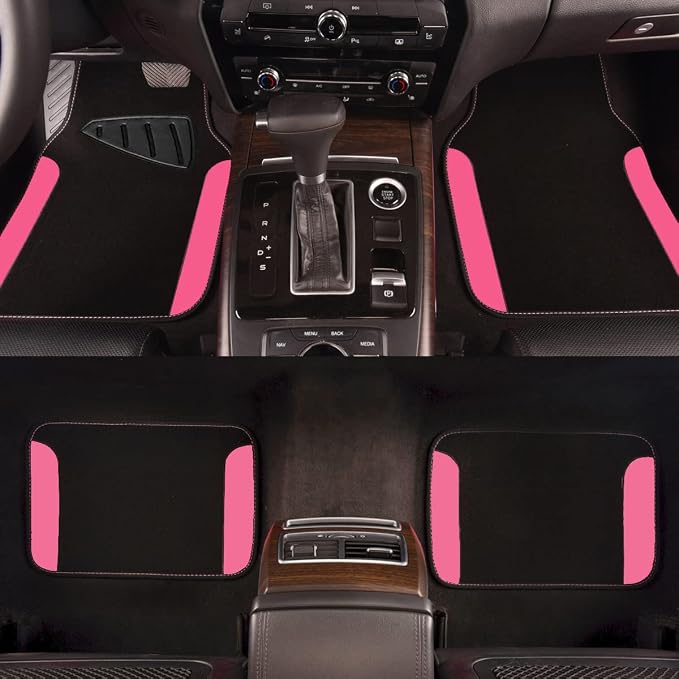 CAR PASS Rainbow Waterproof Universal Fit Faux Leather Car Carpet- Anti-Slip - Image 3