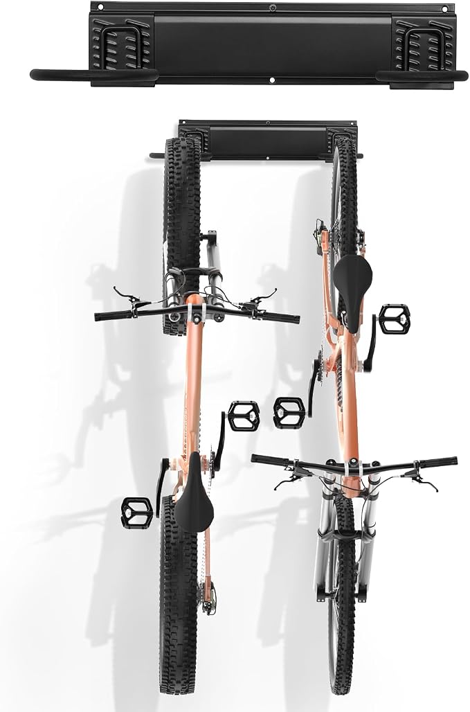 VEVOR Bike Storage Rack, 2 Bike Racks, Wall Mount Bike Storage Hanger, Home and by VEVOR
