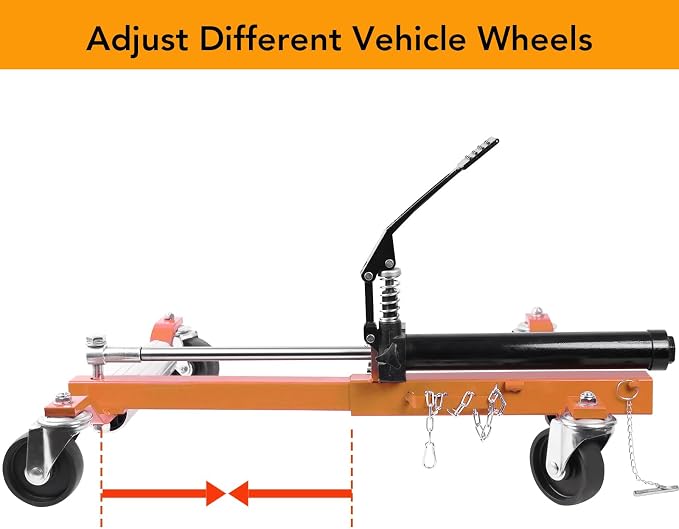 2 Pcs Car Wheel Dolly with Hydraulic Tire Jack, 1500LBS Capacity Trailer Dolly - Image 5