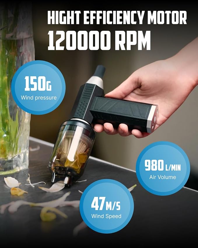 Portable Car Vacuum Cleaner “CrossClean 2-in-1 Vacuum & Air Blower | 120W - Image 8
