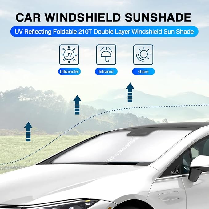 KUST Windshield Sun Shade for Mercedes-Benz EQS Accessories 2022-2024 2025 - Image 2