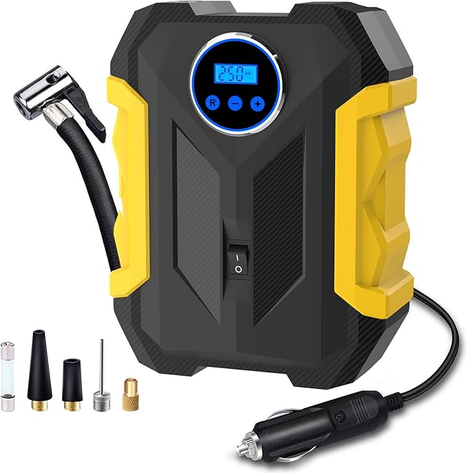 Digital Air Compressor for Car Auto Pump Portable Tire Inflator by CARSUN