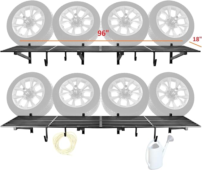 4 Pack 1, 5x4ft Heavy Duty Garage Wall Shelving, Garage Shelving Wall Mounted - Image 8