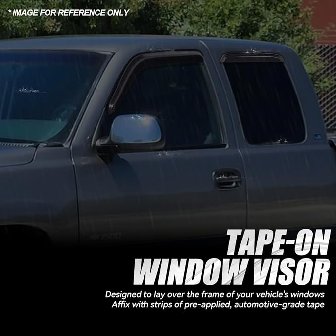 Auto Dynasty Set of 4 Carbon Fiber Pattern Window Visors Compatible - Image 3