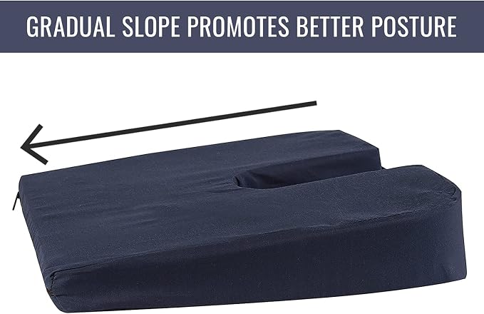 DMI Gradual Slope Seat Cushion for Coccyx, Sciatica and Tailbone Pain, Machine - Image 6