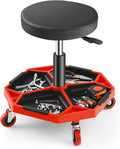 Adjustable Mechanic Rolling Stool, Pneumatic Rolling Stool by TOOLSEMPRE