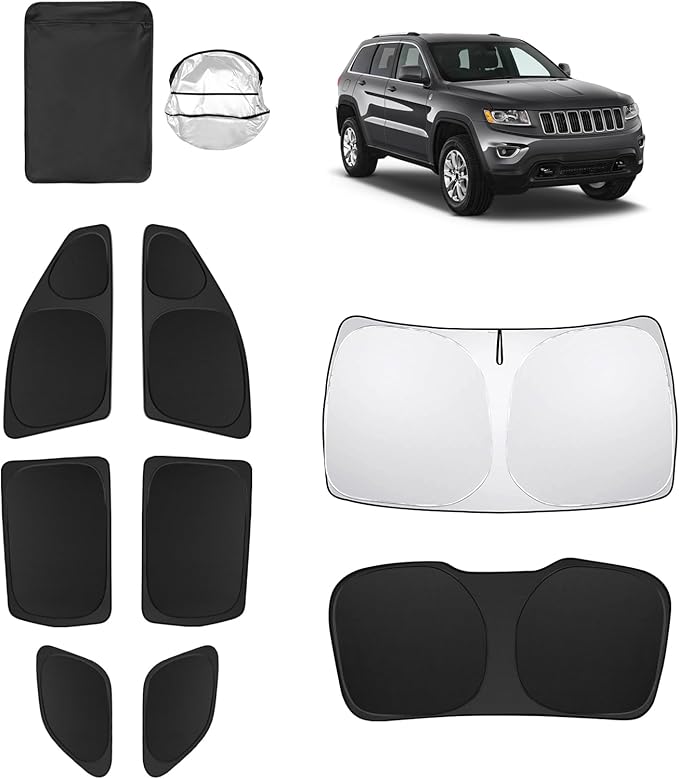 8pcs Car Window Shades forJeep Grand Cherokee 2011-2021 Accessories, Windshield by Unknown