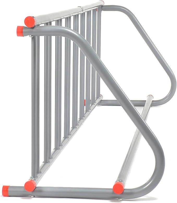 Global Industrial 111" L Single-Sided Grid Bike Rack, 9-Bike Capacity, Powder - Image 2