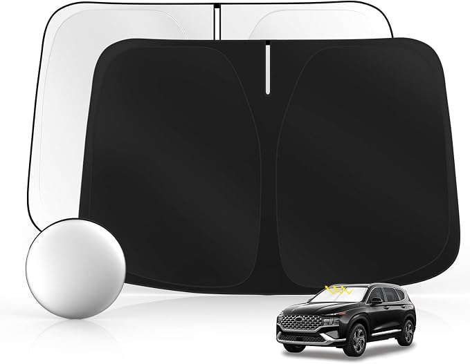 Windshield Sun Shade for H-yund-ai Santa Fe 2013-2018 Foldable Sunshade Custom by SULAGIWINDSHIELDSUNSHADE
