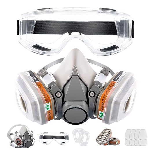 Respirator Reusable Half Face Cover Gas Mask by RBLCXG