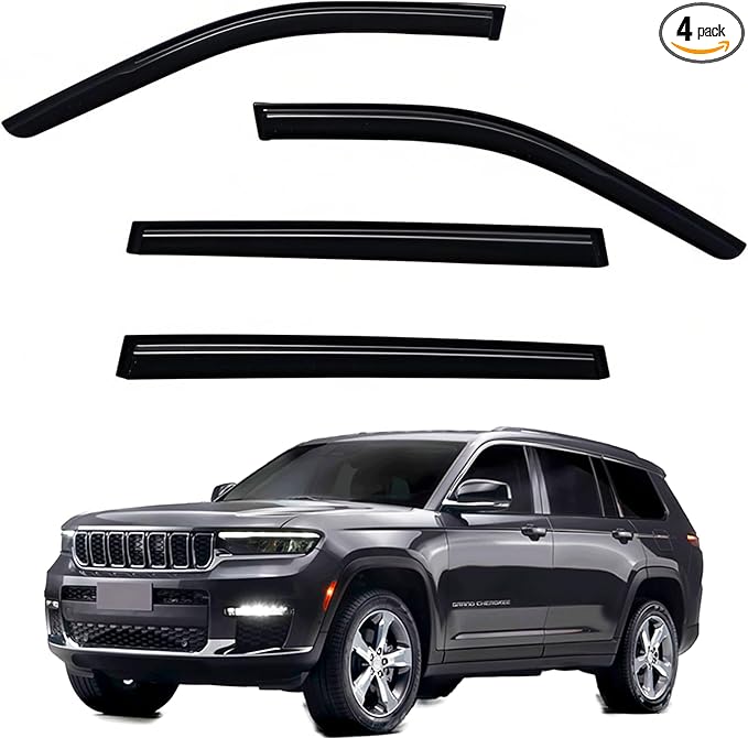 Window Visors Rain Guards fits 2021-2025 Grand Cherokee L, Out-Channel Window by Unknown