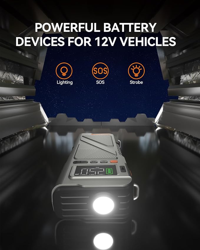 2025 Car Jump Starter with Air Compressor, Portable 6000A 150PSI Car Battery - Image 4
