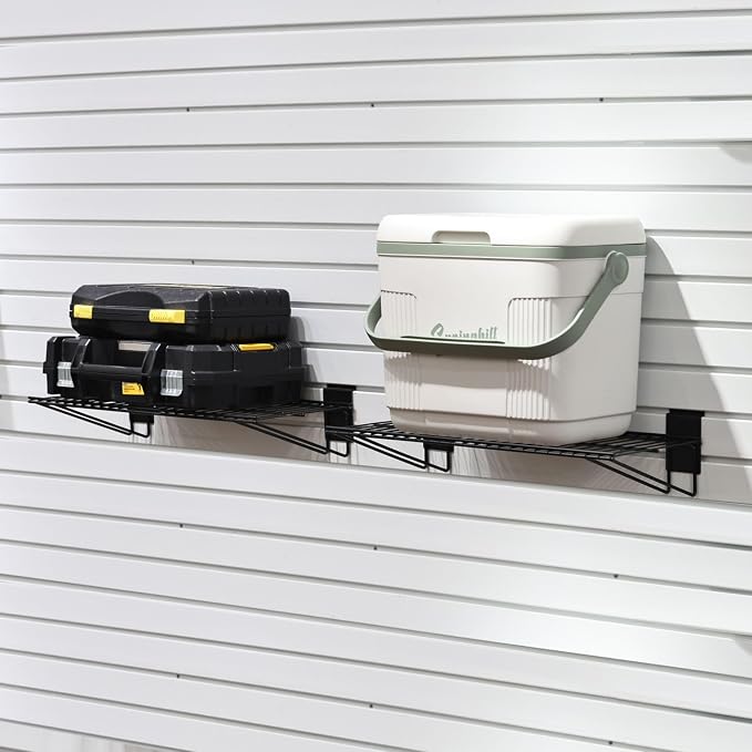 Slatwall Panel Garage Organizer PVC Slatwall Heavy Duty Wall Mounted Rack - Image 2