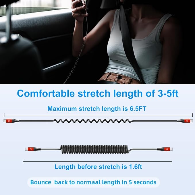 USB C to USB C Cable 6ft, Type C Fast Charging Compatible - Image 7