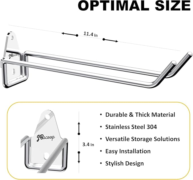 JBscoop Stainless Steel 304 Garage Hooks, Heavy Duty Organizer & Wall Mount - Image 7
