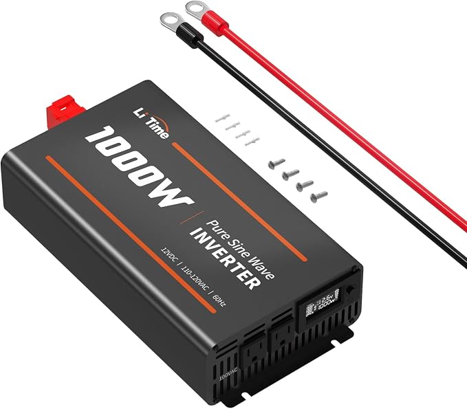LiTime 1000W Pure Sine Wave Inverter 12V DC to 120V AC Converter by LiTime