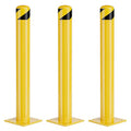 Safety Bollard Post, 42 Inch Height Steel Bollards, 4.5 Inch Diameter Parking by SpecializeinYourNeeds