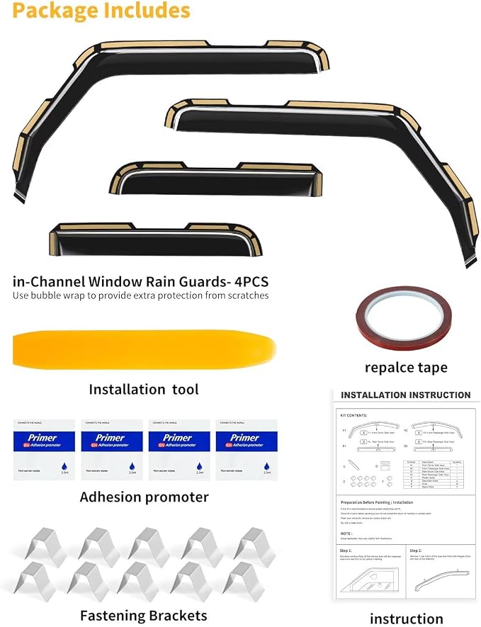 in-Channel Window Rain Guards Fit - Image 9
