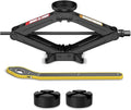 Portable Car Scissor Jack 2 Ton, Rubber Top Car Lift Jack by IMAYCC