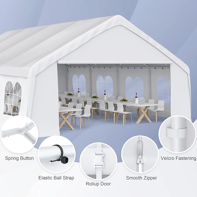 Morngardo 20'x26' Carports Clearance, Large Canopy Tent - Image 3
