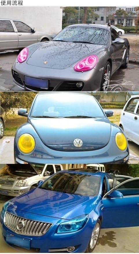 12 by 48 Inches Self Adhesive Headlight, Tail Lights, Fog Lights Tint Vinyl Film - Image 3