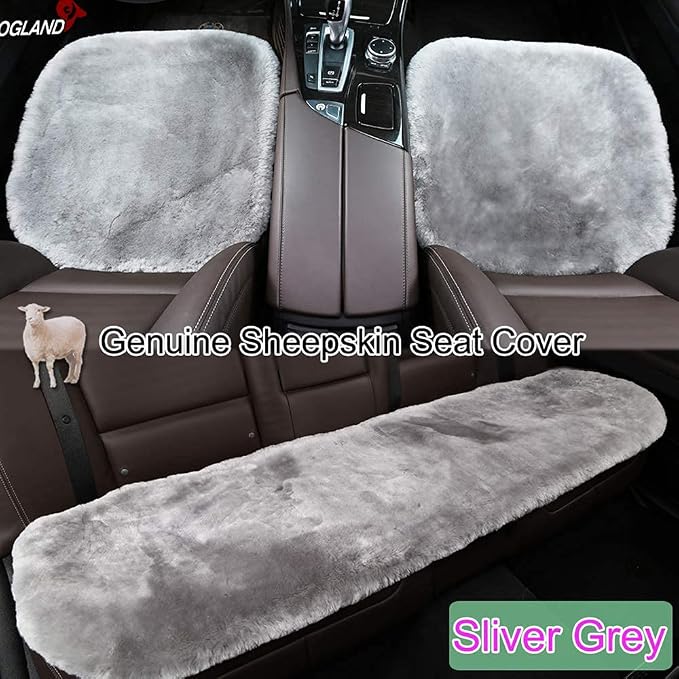 20 inchs Fluffy Shearling Sheepskin Car Seat Cover - Image 3