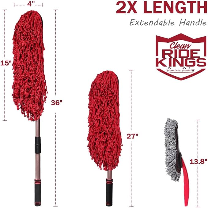 Car Duster Exterior Scratch Free, Car Dusters Extendable Handle Cleaning - Image 2