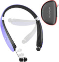 AMORNO Foldable Bluetooth Headphones Wireless Neckband Headset by AMORNO