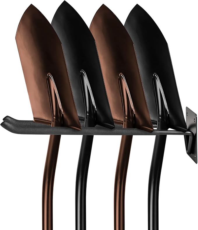 Garage Hook Hangers 2 Pcs, Shovel Holder Wall Mount, Rake Racks, Upgraded - Image 4
