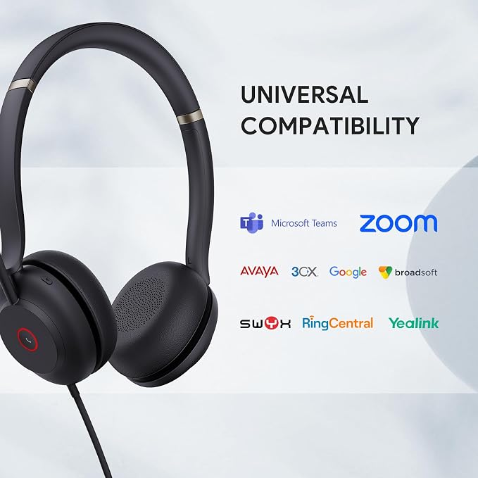 Yealink UH37 USB Headset with Noise Cancelling Microphone, Wired Headset - Image 6
