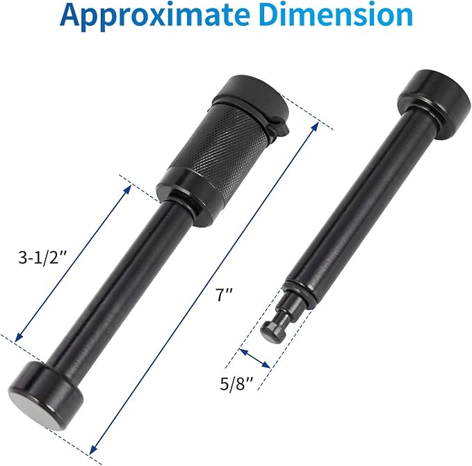 METOWARE Trailer Hitch Locks Receiver Lock Keyed Alike Fits Class III IV 2" - Image 2