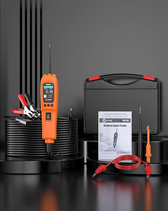 KZYEE KM50 Power Circuit Probe Kit - 12V/24V Automotive Circuit Tester Current - Image 8