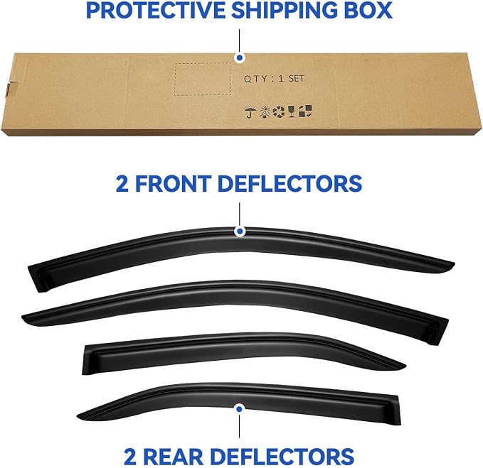 Window Visors Rain Guards for 2007 2008 2009 2010 2011 Toyota Camry, - Image 5